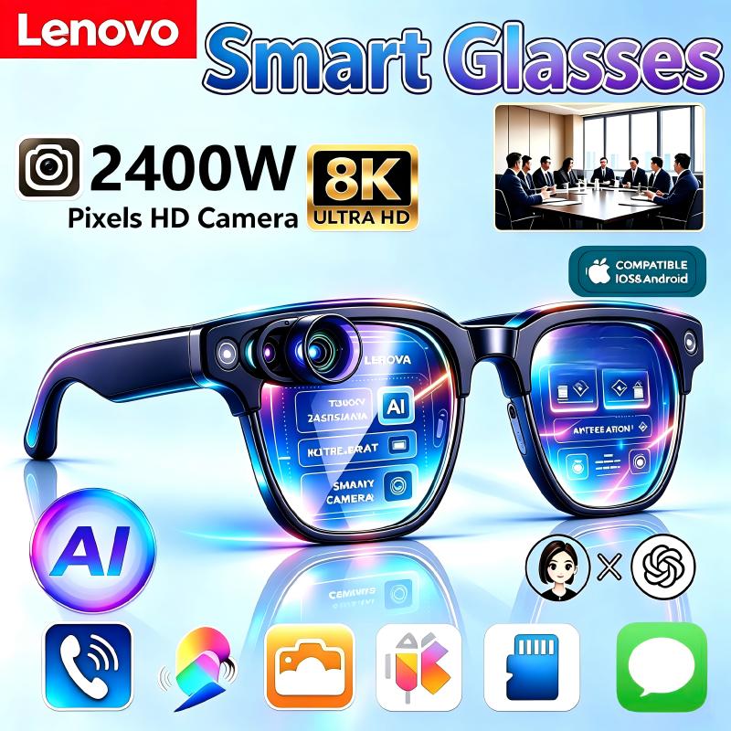 Smart Glasses Lens - แว่นตาอัจฉริยะ AI ของ Lenovo พร้อมผู้ช่วยเสียง ควบคุมด้วยระบบสัมผัส